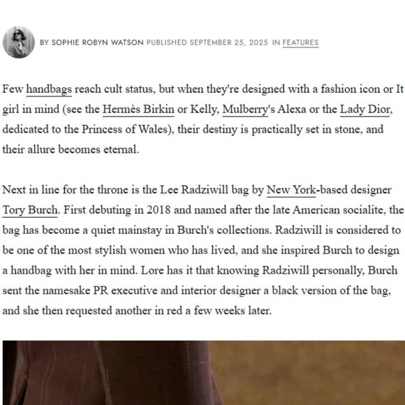 Lee Radziwill Tory Burch Blue Petite Croc Embossed Leather Handle Bag - Picture 8 of 12